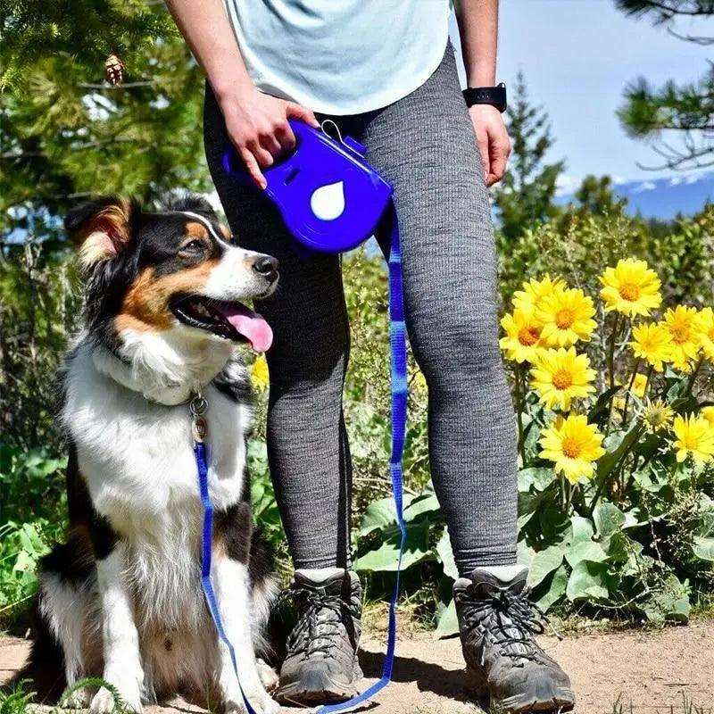 Dog Leash 3-in-1 Walking Lead with Water Bottle Dispenser