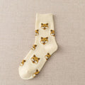 New Cute Cartoon Dog Middle Tube Socks Creative Female Socks Warm Socks Teddy Pomeranian Cotton Socks Stylish Unisex Short Ankle Socks For Men And Women - Majestic Pet Kingdom