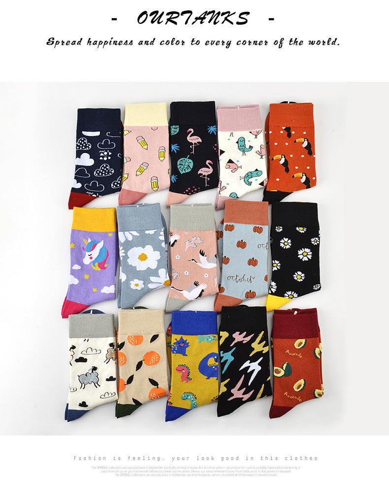 New Fashion Socks Shark Dinosaur Tiger Bear Dog Pattern Long Tube Happy Novelty Skateboarding Cycling Leisure Fun Unisex Crew Socks For Men And Women - Majestic Pet Kingdom