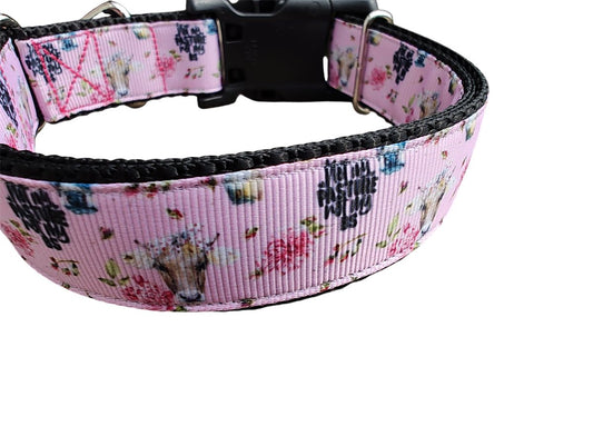 Dog Collar Not My Pasture BS Cow Sarcastic Farm Humor Nylon Band
