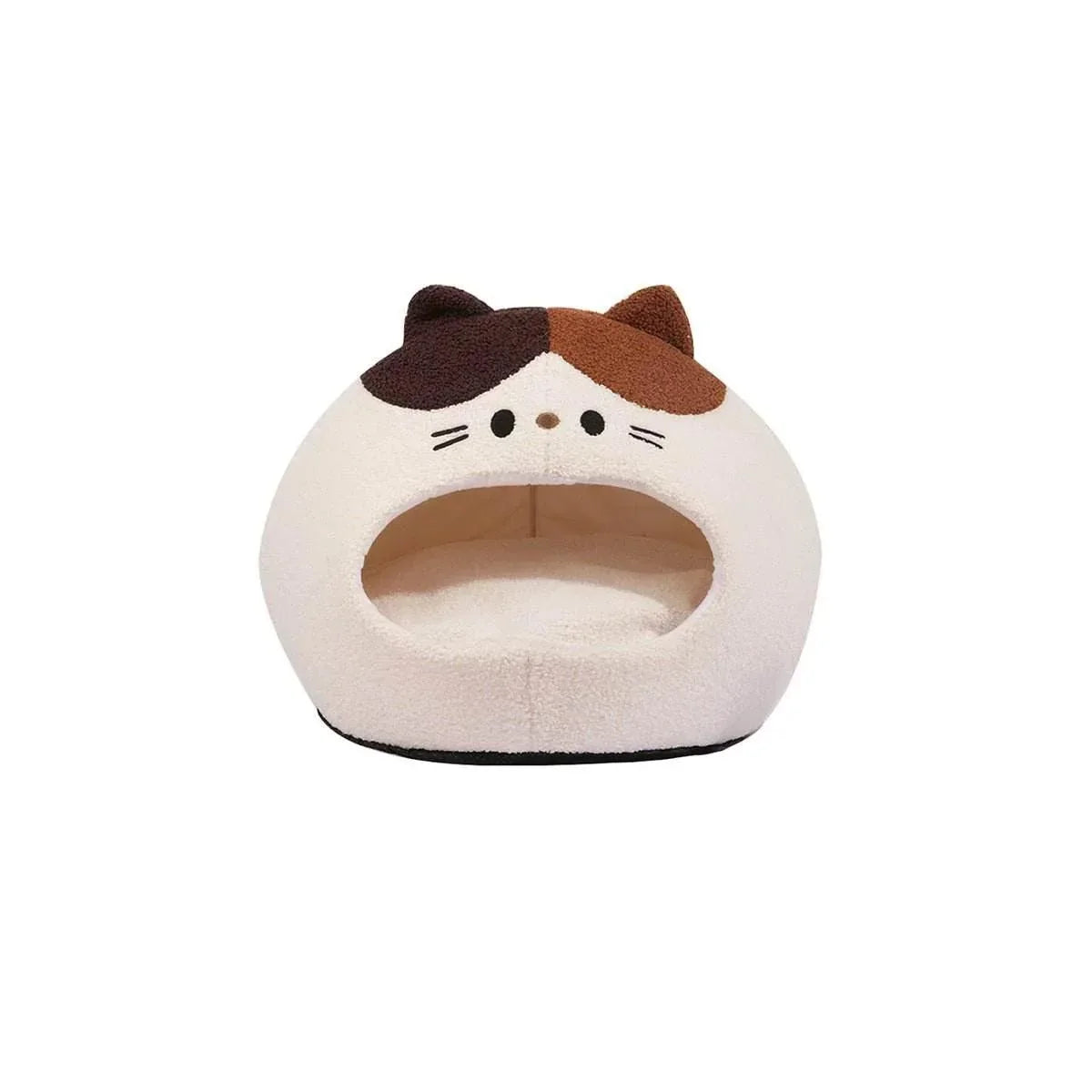 One Bite Ivory Pet Bed Velvet Bolster Lounge Nest