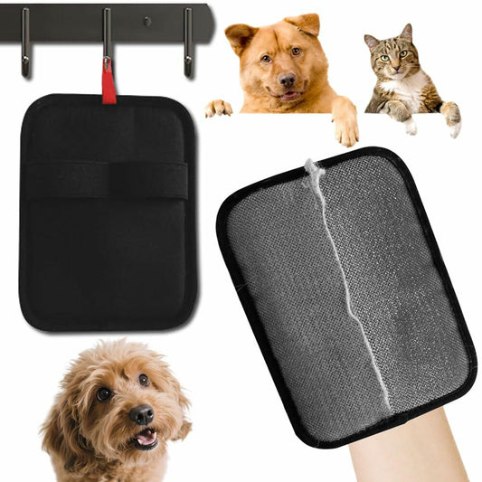 pet-hair-removal-gloves-deshedding-grooming-mitts-red-black-luxury-view-1 | Majestic Pet Kingdom