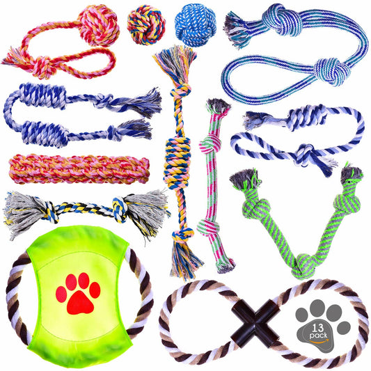 dog-rope-toys-13-pack-durable-cotton-chew-tug-bundle-luxury-view-1 | Majestic Pet Kingdom