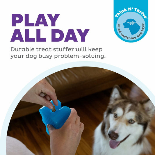 Outward Hound Gummiez Bear Dog Toy & Treat Stuffer 4.7" Blue Raspberry - Detail Angle 2 | Majestic Pet Kingdom