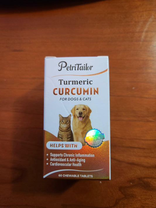 PetriTailor Turmeric Curcumin Dog Supplement Hip & Joint Support 60 Tablets - Main Feature View | Majestic Pet Kingdom