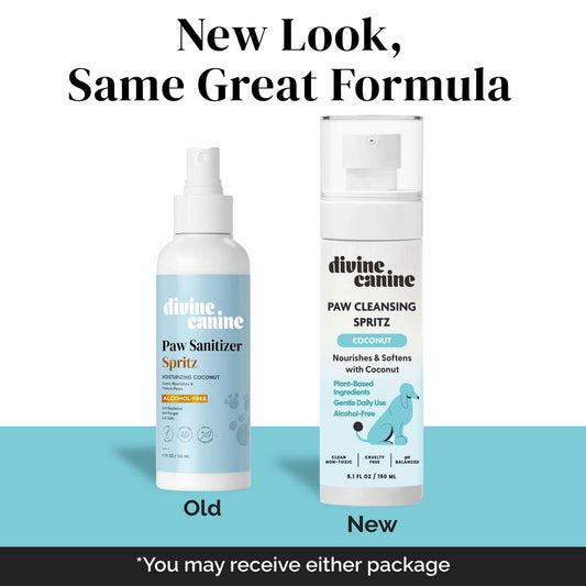 Dog Paw Cleaner Spray 5.1oz Alcohol Free Coconut Aloe Copaiba Lemongrass USA - Detail Angle 2 | Majestic Pet Kingdom