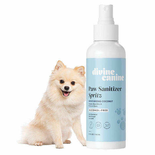 Dog Paw Cleaner Spray 5.1oz Alcohol Free Coconut Aloe Copaiba Lemongrass USA - Main Feature View | Majestic Pet Kingdom