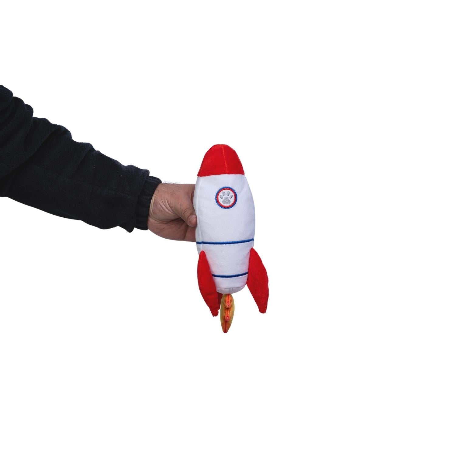 Dog Plush Toy Set Space Alien and Rocket Squeaker Crinkle - Detail Angle 5 | Majestic Pet Kingdom