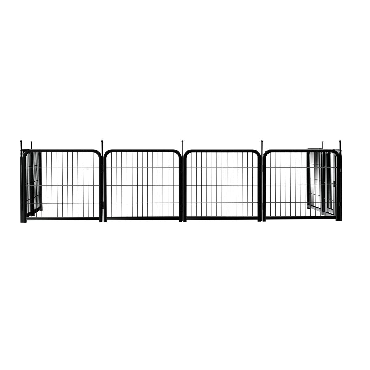 Dog Playpen 8-Panel 31.5-Inch Metal Outdoor Exercise Fence Black - Detail Angle 7 | Majestic Pet Kingdom