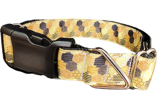 Dog Collar Patchwork Beehive Honeycomb Garden Floral Nylon