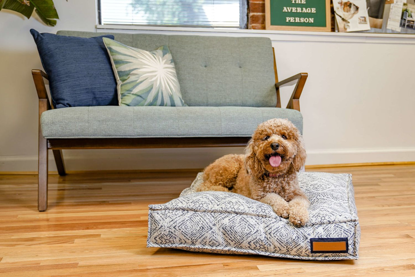 Dog Bed Lounger Sapphire Spaniel Blue Orthopedic Sleeping Mat - Detail Angle 3 | Majestic Pet Kingdom