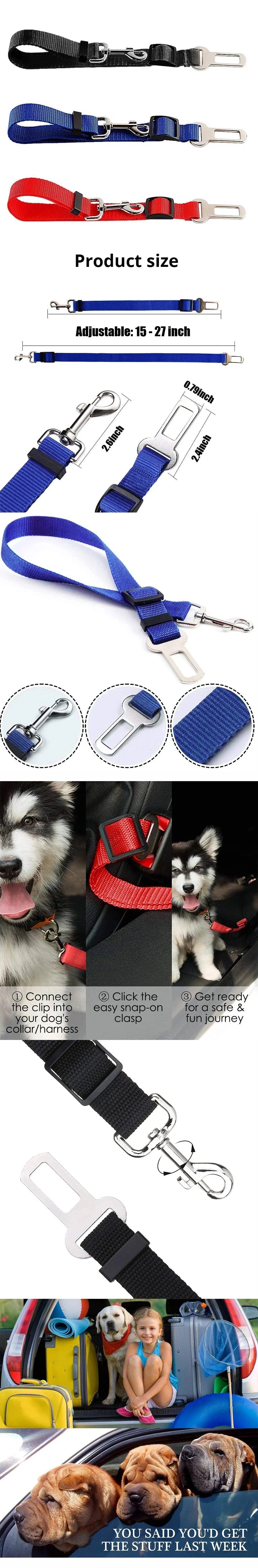 Majestic Pet Kingdom - Adjustable Pet Car Seat Belt Harness | Dog and Cat Safety Strap View 9