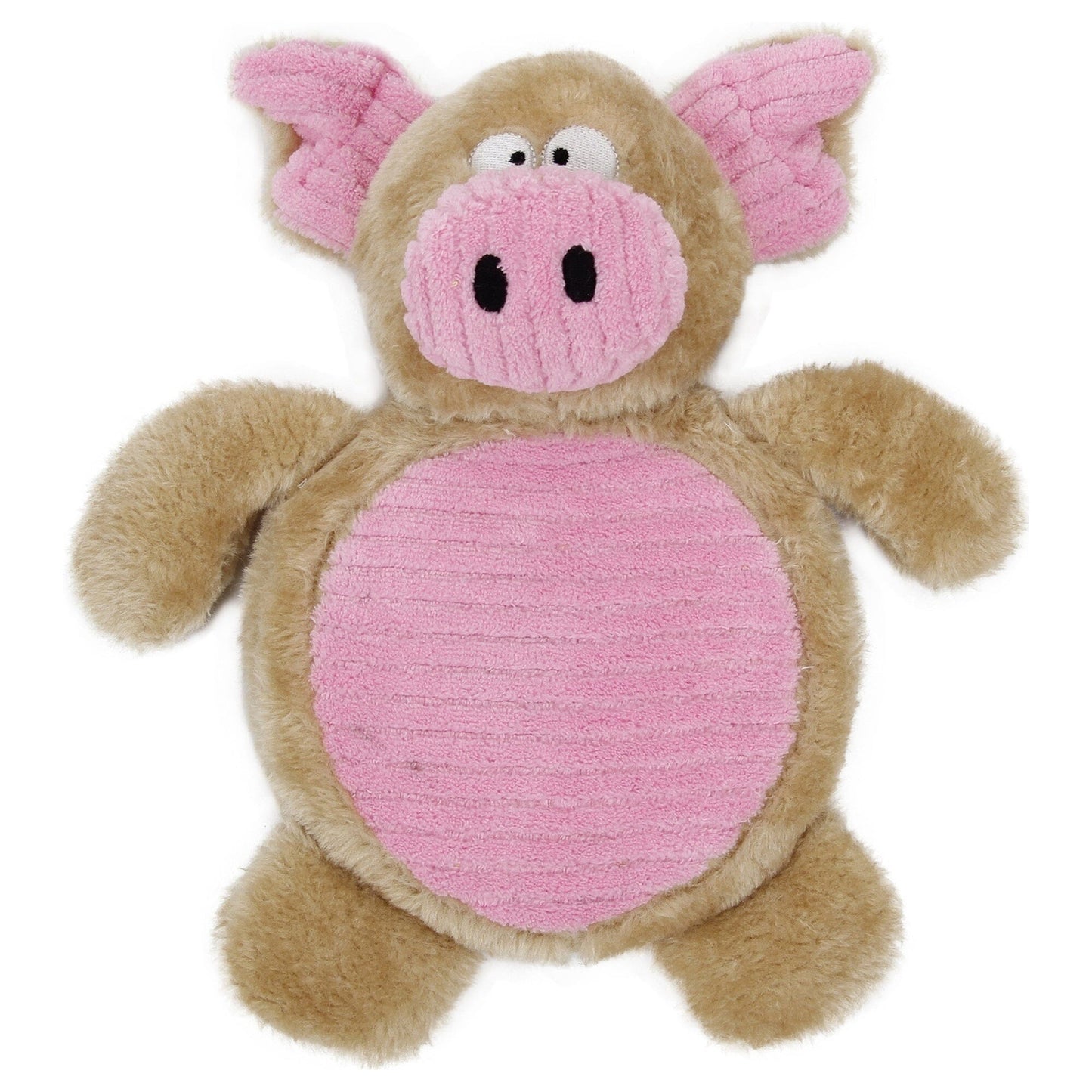 Pet Life ® 2-piece Dual Squeaker and Plush Animal Dog Toy Set