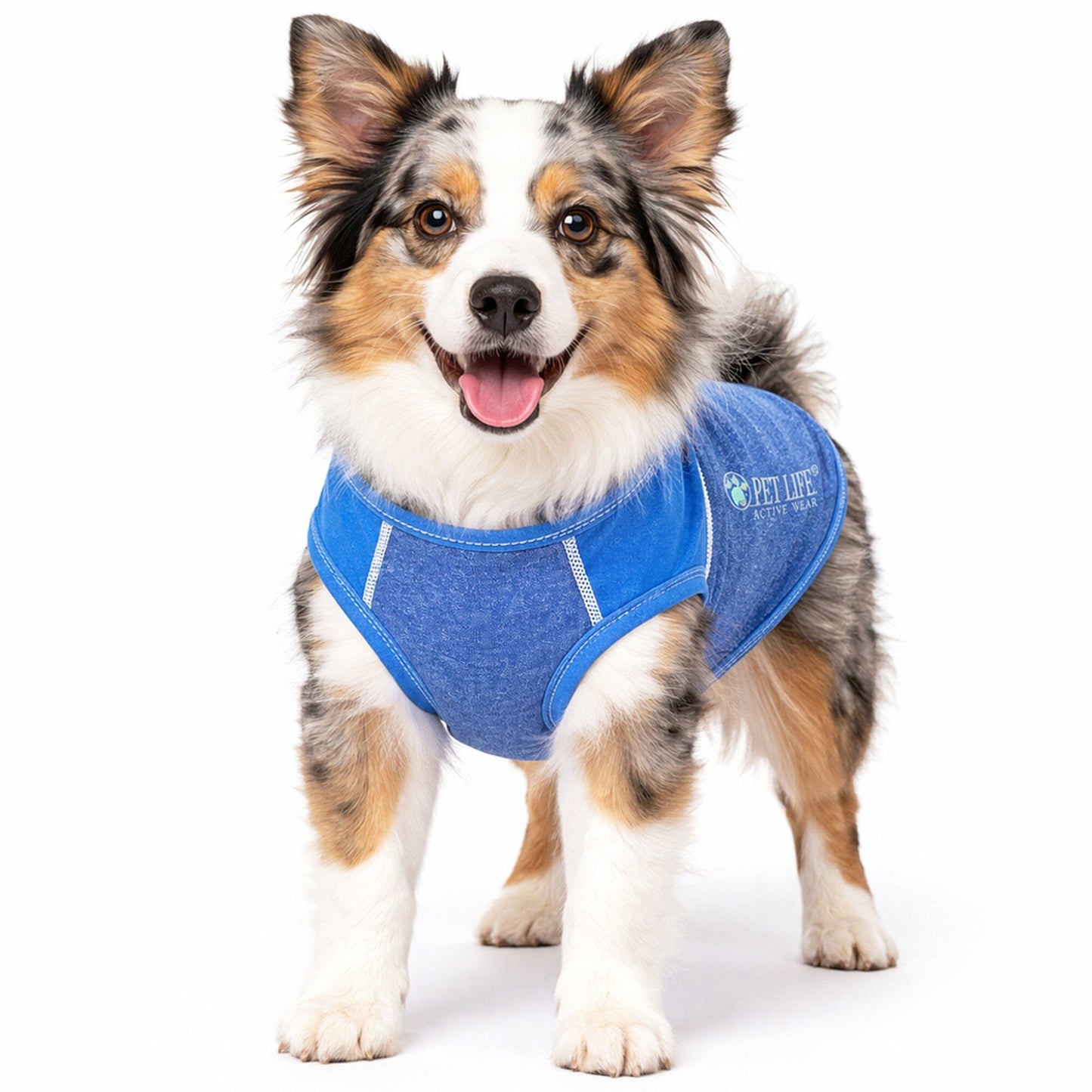 Pet Life ® Active 'Aero-Pawlse' Quick-Dry and 4-Way-Stretch Yoga Fitness Dog T-Shirt Tank Top