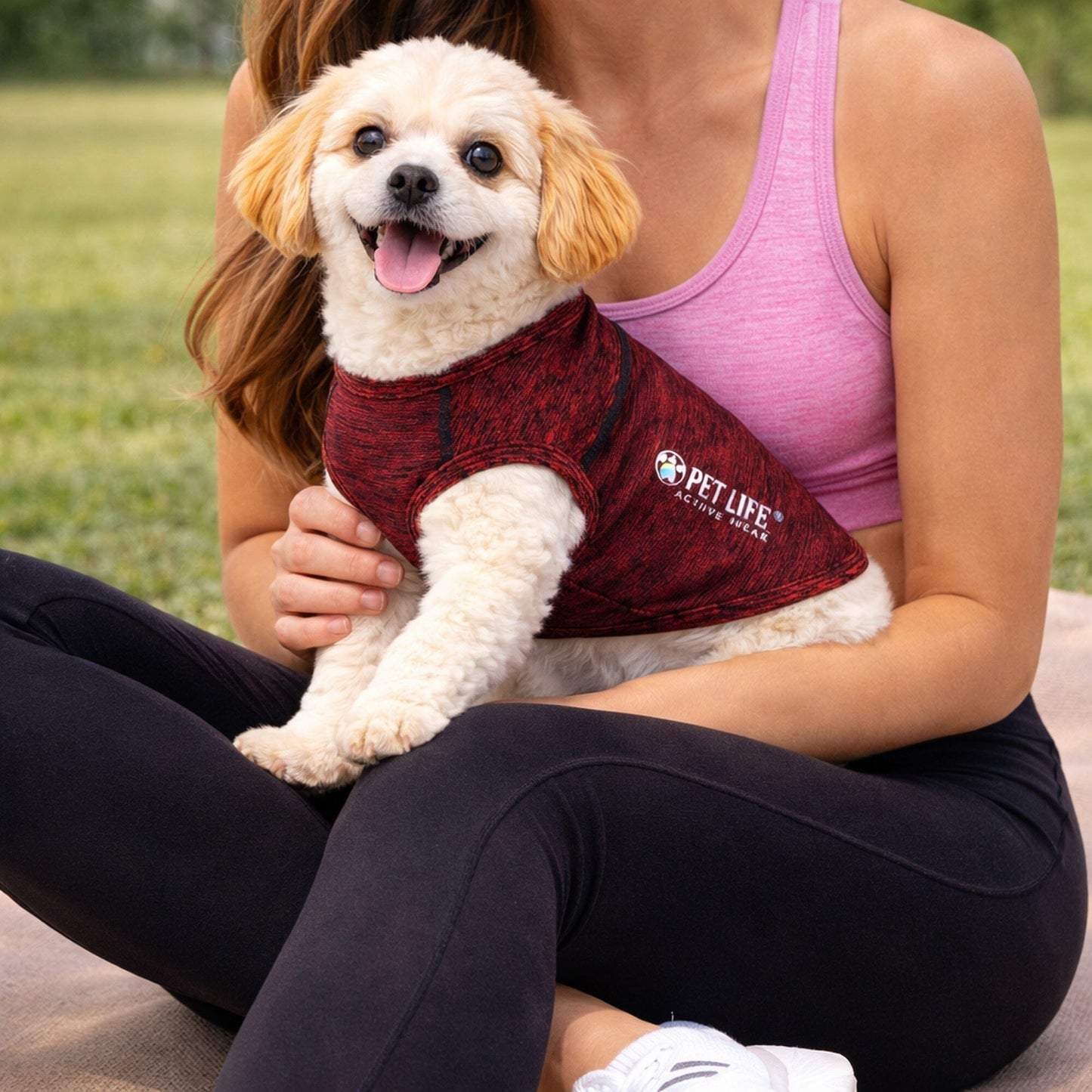 Pet Life ® Active 'Aero-Pawlse' Quick-Dry and 4-Way-Stretch Yoga Fitness Dog T-Shirt Tank Top
