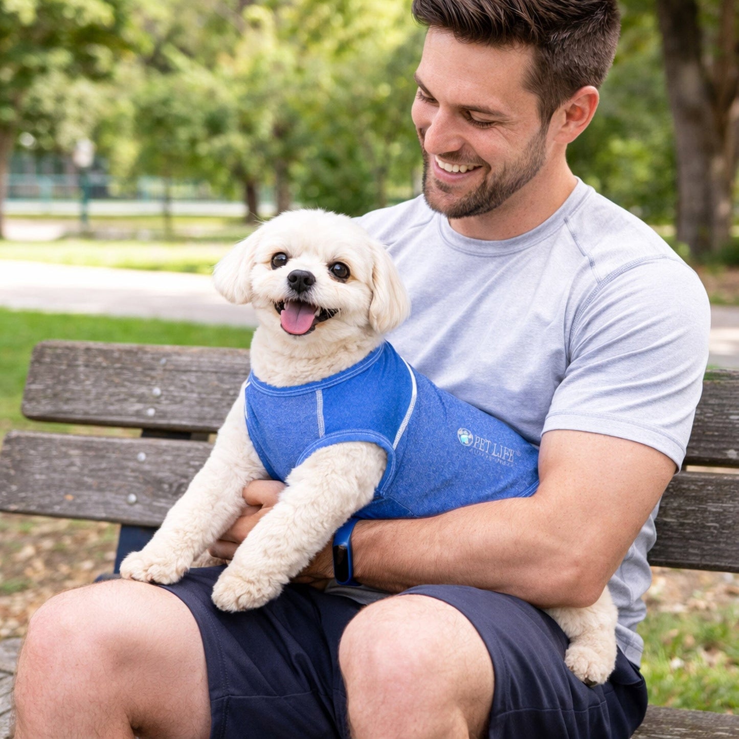 Pet Life ® Active 'Aero-Pawlse' Quick-Dry and 4-Way-Stretch Yoga Fitness Dog T-Shirt Tank Top