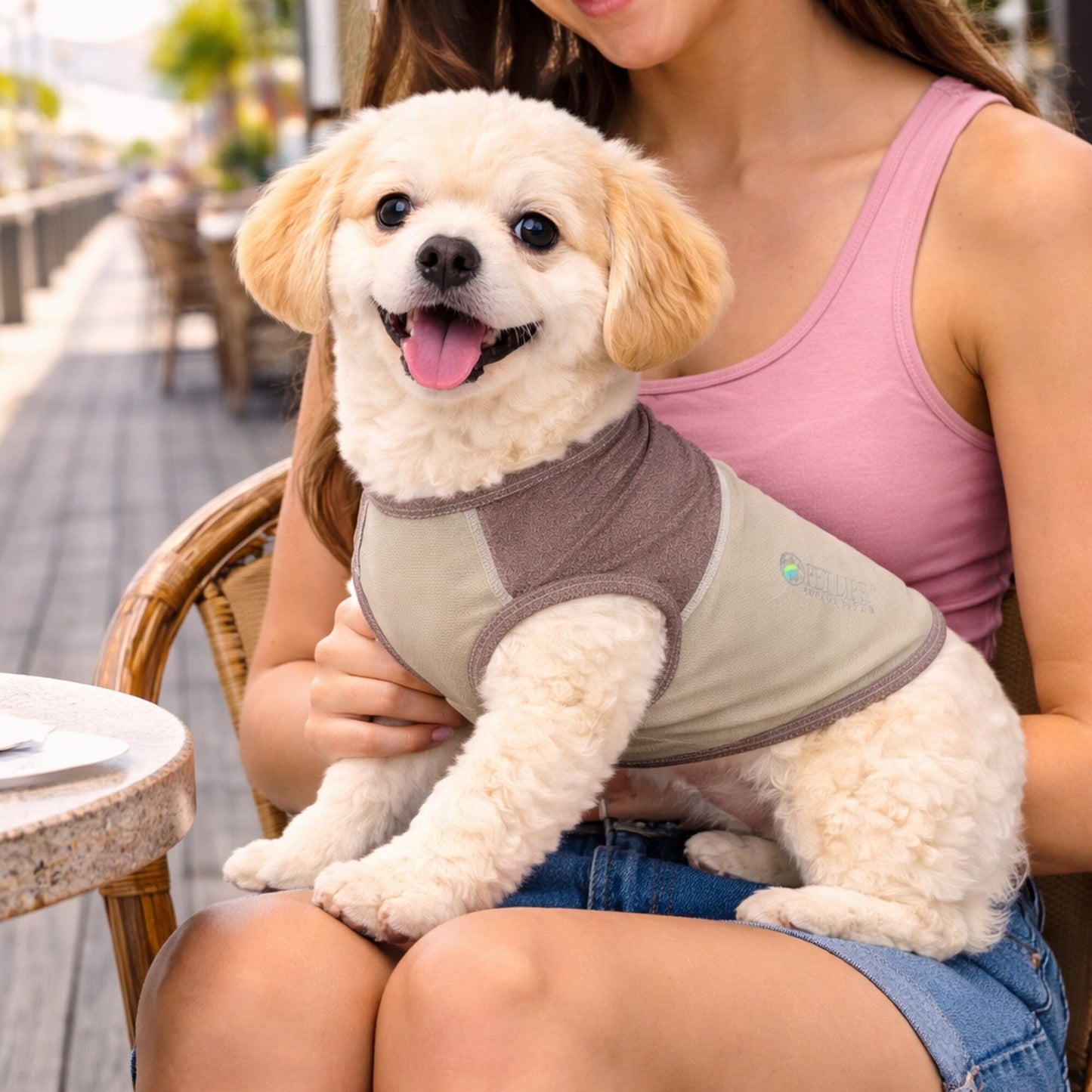 Pet Life ® Active 'Aero-Pawlse' Quick-Dry and 4-Way-Stretch Yoga Fitness Dog T-Shirt Tank Top