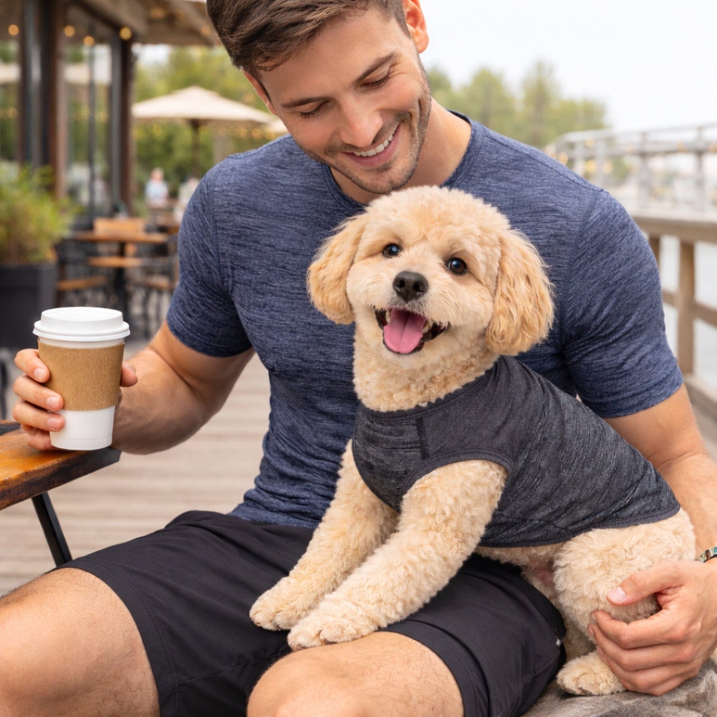 Pet Life ® Active 'Aero-Pawlse' Quick-Dry and 4-Way-Stretch Yoga Fitness Dog T-Shirt Tank Top