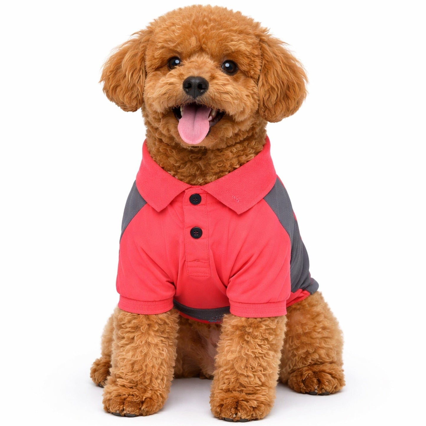 Pet Life ® Active 'Barko Pawlo' Relax-Stretch Quick-Drying Performance Dog Polo T-Shirt