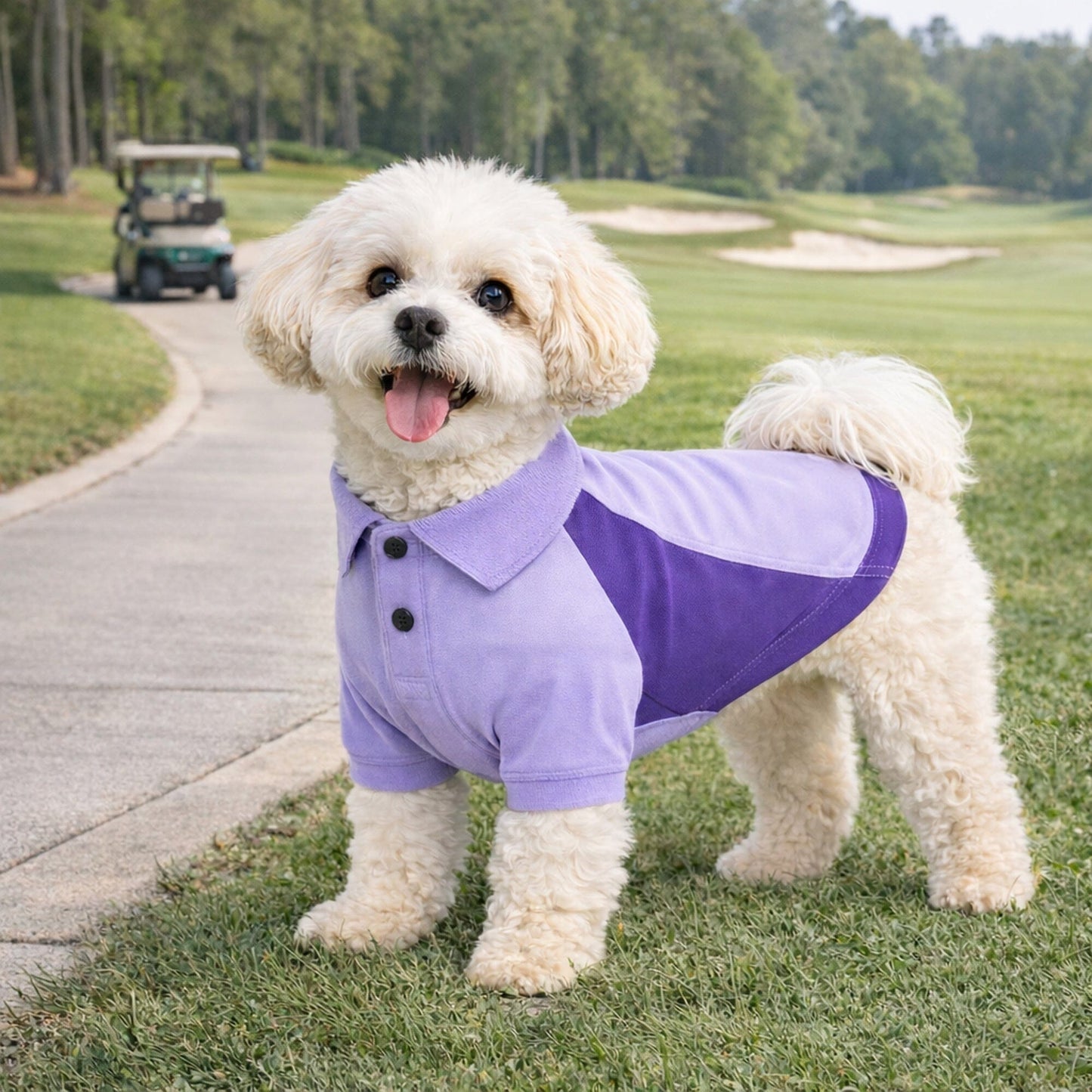 Pet Life ® Active 'Barko Pawlo' Relax-Stretch Quick-Drying Performance Dog Polo T-Shirt