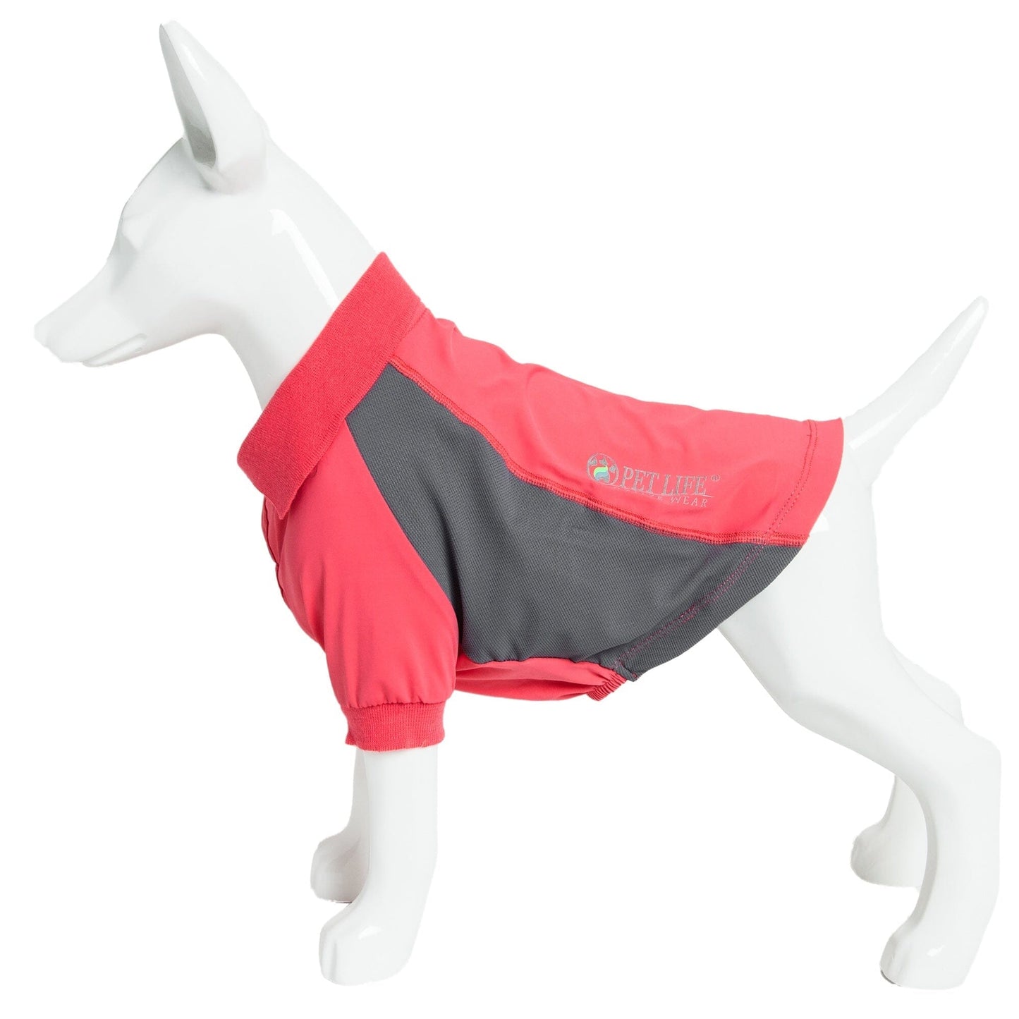 Pet Life ® Active 'Barko Pawlo' Relax-Stretch Quick-Drying Performance Dog Polo T-Shirt