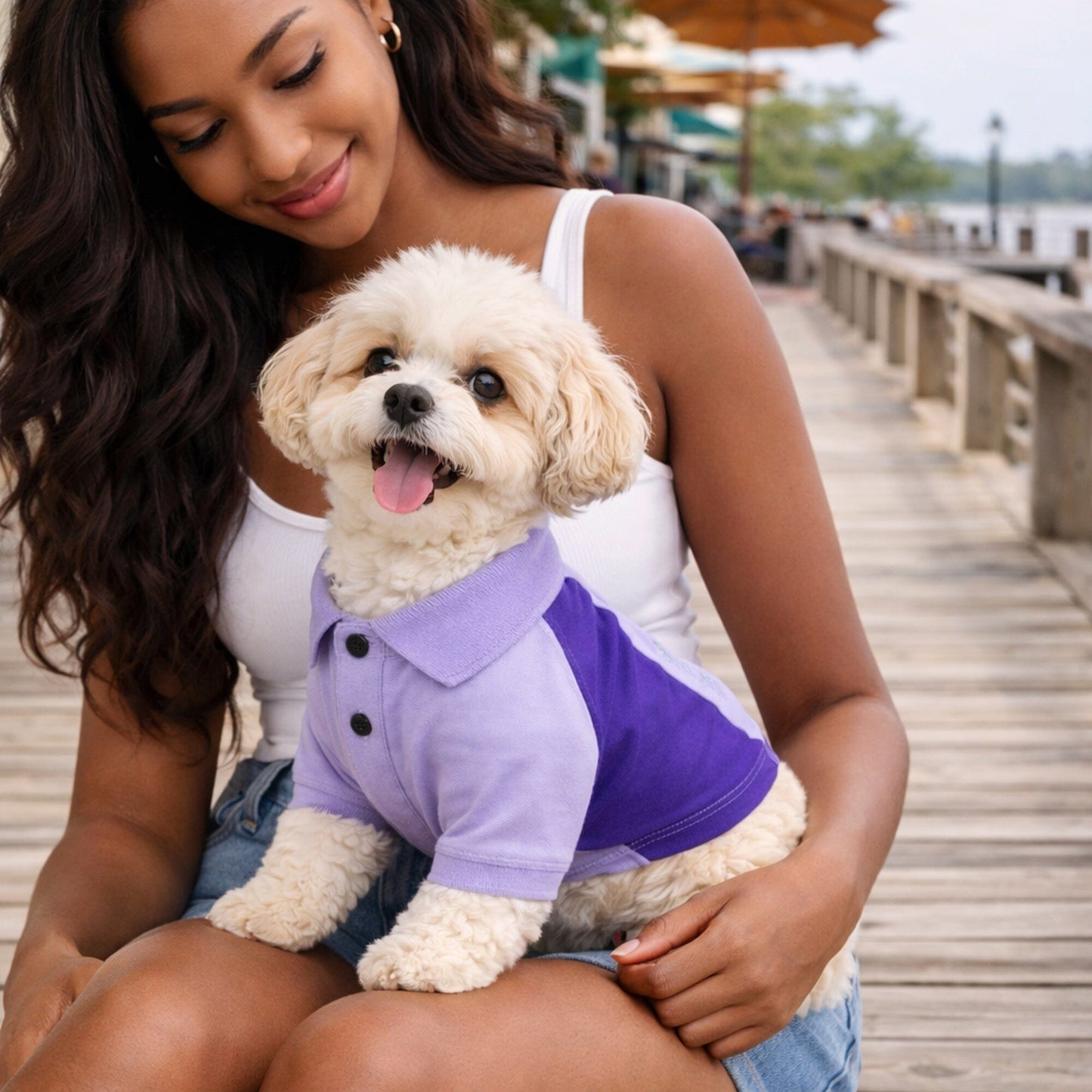 Pet Life ® Active 'Barko Pawlo' Relax-Stretch Quick-Drying Performance Dog Polo T-Shirt