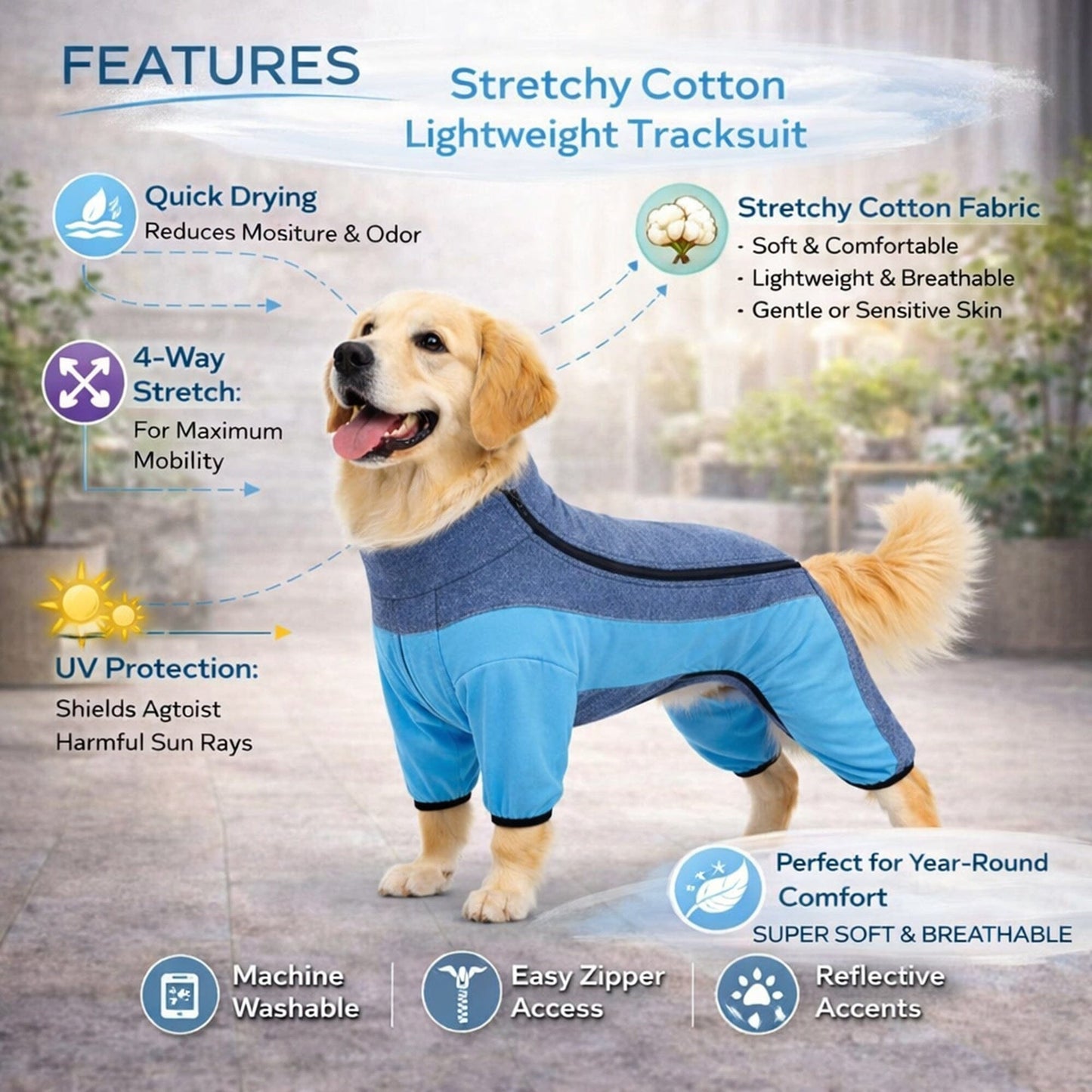 Pet Life ® Active 'Chase Pacer' Medium-weight 4-Way-Stretch Yoga Fitness Dog Tracksuit