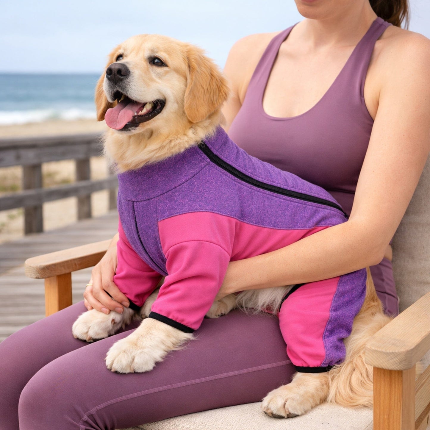 Pet Life ® Active 'Chase Pacer' Medium-weight 4-Way-Stretch Yoga Fitness Dog Tracksuit