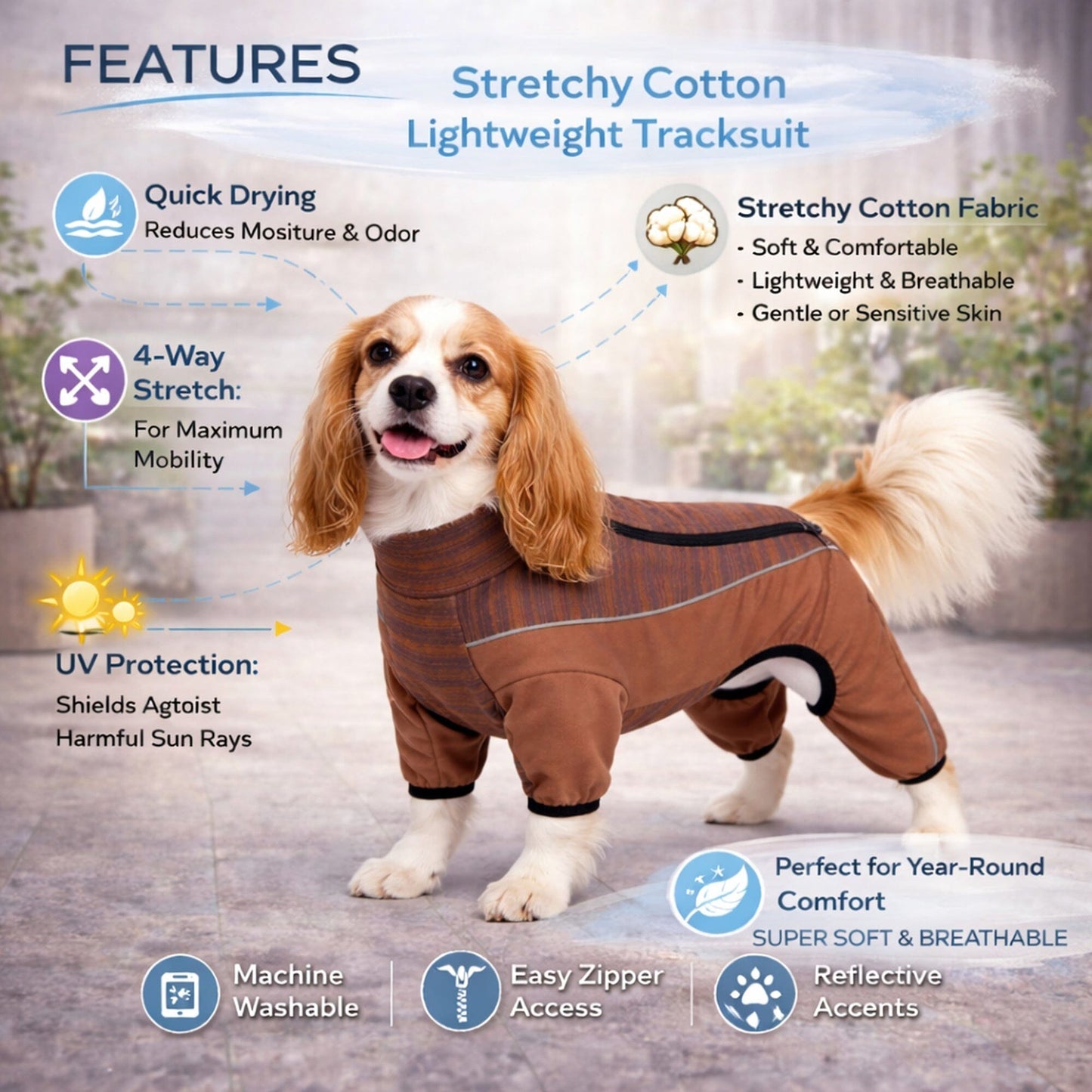 Pet Life ® Active 'Chase Pacer' Medium-weight 4-Way-Stretch Yoga Fitness Dog Tracksuit