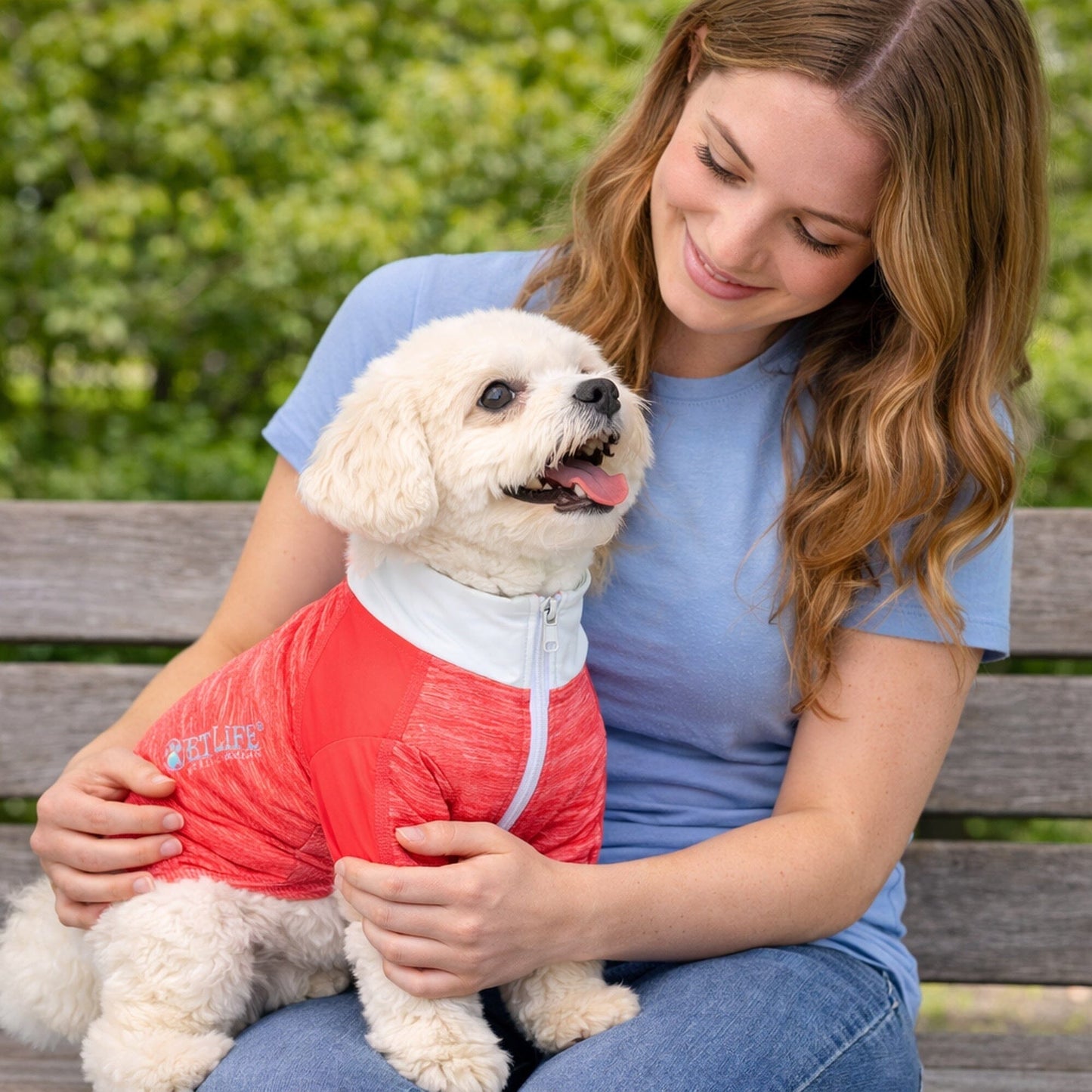 Pet Life ® Active 'Chewitt Wagassy' 4-Way-Stretch Yoga Fitness Long-Sleeve Dog T-Shirt