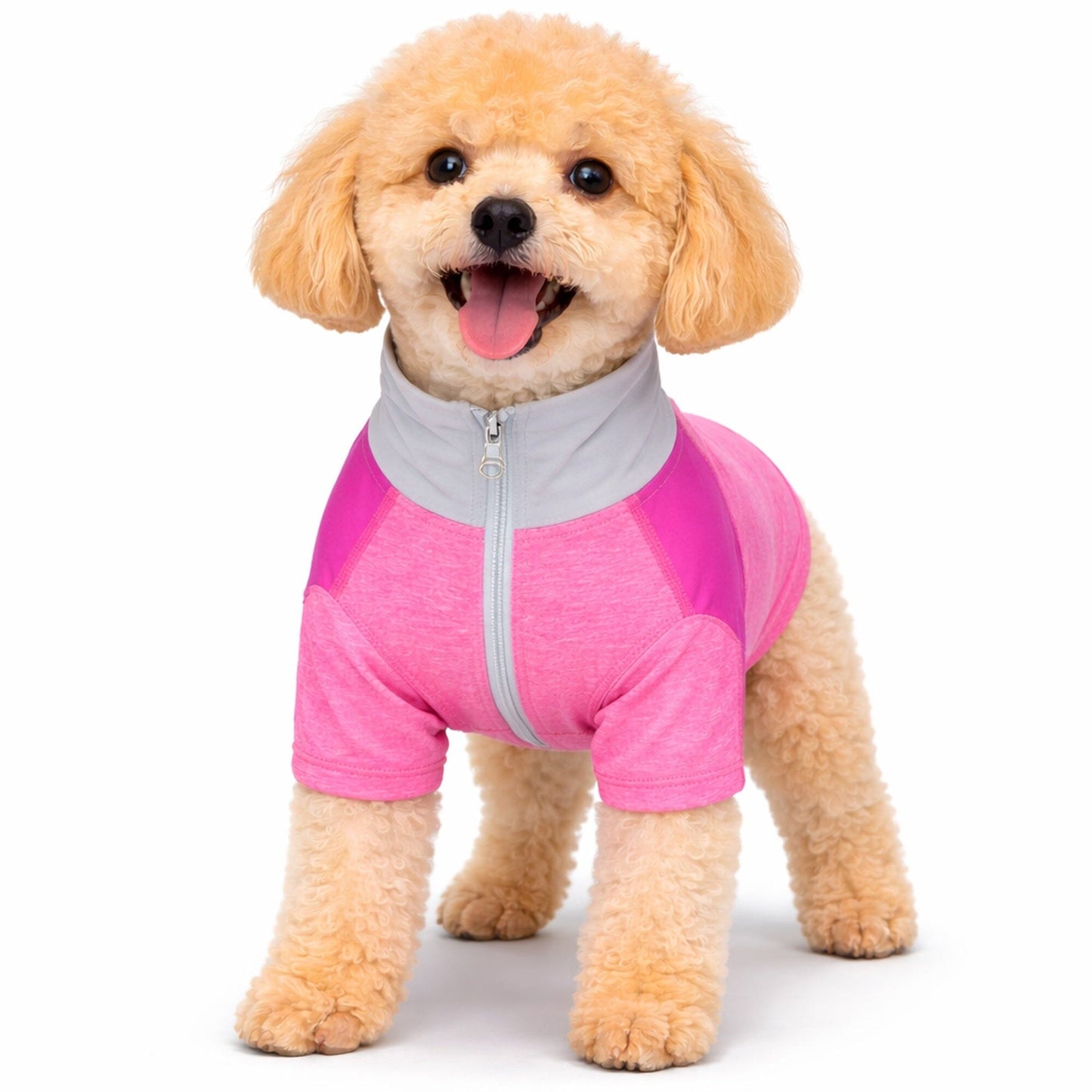 Pet Life ® Active 'Chewitt Wagassy' 4-Way-Stretch Yoga Fitness Long-Sleeve Dog T-Shirt