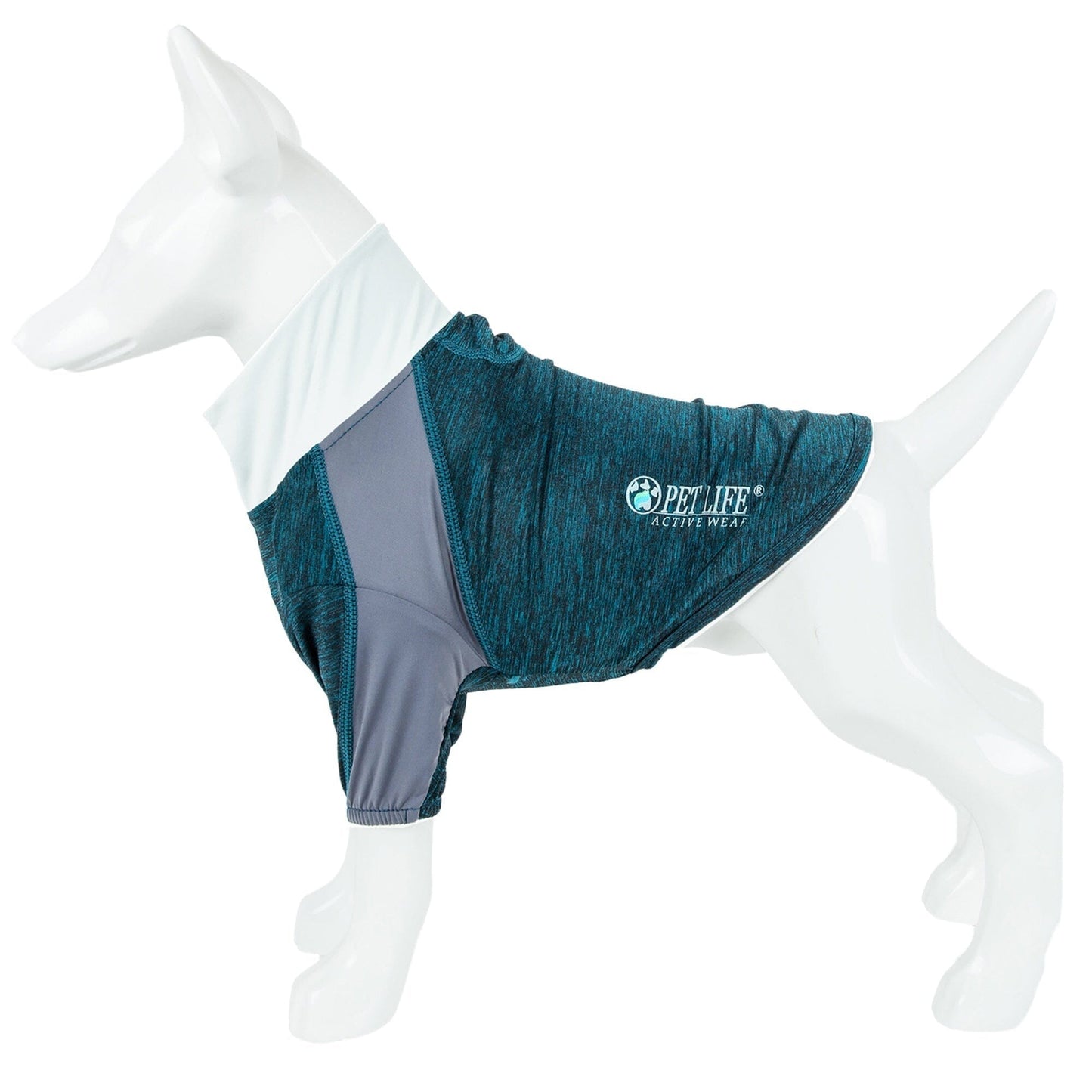 Pet Life ® Active 'Chewitt Wagassy' 4-Way-Stretch Yoga Fitness Long-Sleeve Dog T-Shirt