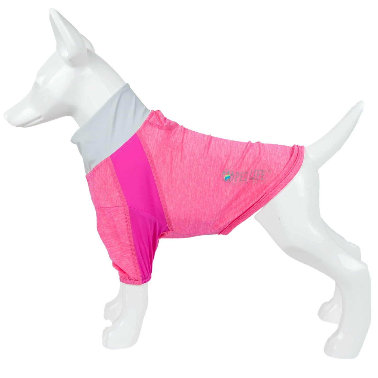 Pet Life ® Active 'Chewitt Wagassy' 4-Way-Stretch Yoga Fitness Long-Sleeve Dog T-Shirt