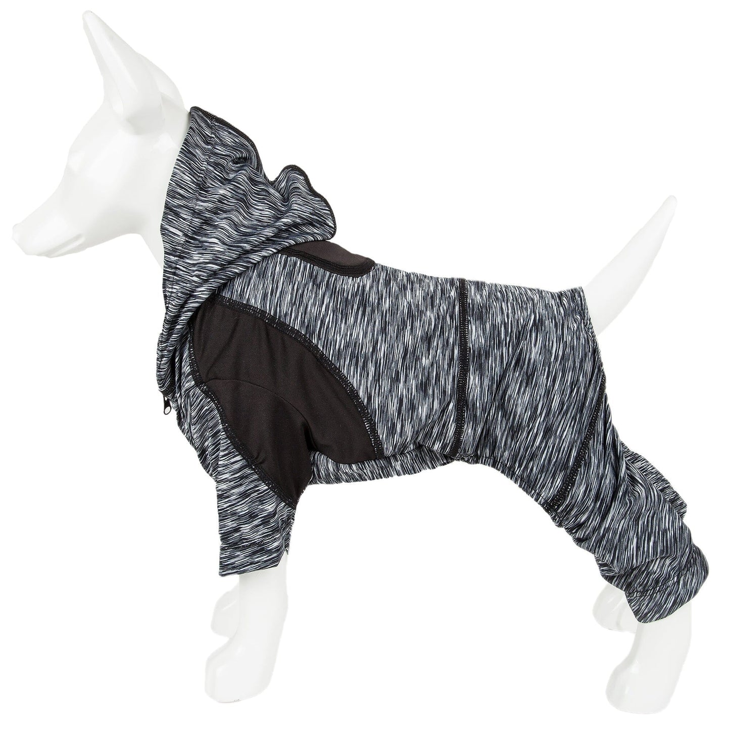 Pet Life ® Active 'Downward Dog' 4-Way-Stretch Fitness Yoga Dog Tracksuit Hoodie