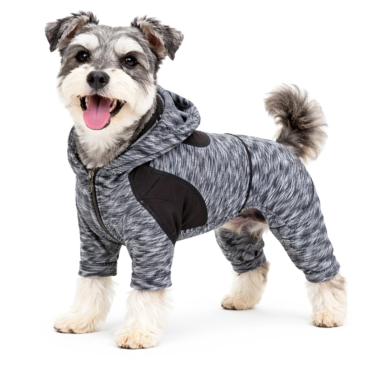 Pet Life ® Active 'Downward Dog' 4-Way-Stretch Fitness Yoga Dog Tracksuit Hoodie