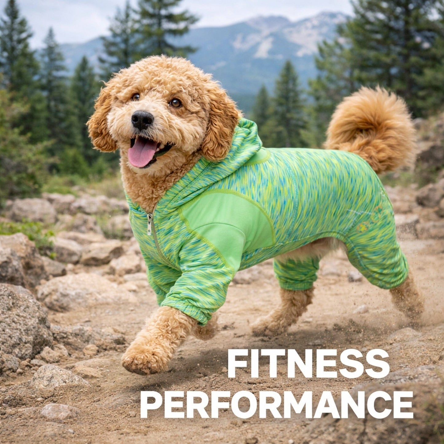 Pet Life ® Active 'Downward Dog' 4-Way-Stretch Fitness Yoga Dog Tracksuit Hoodie