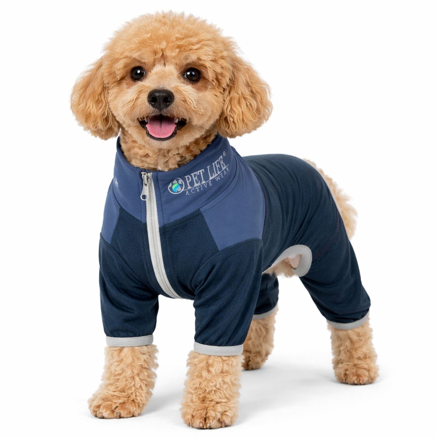 Pet Life ®  Active 'Embarker' 4-Way Stretch Fitness Yoga Full Body Dog Tracksuit
