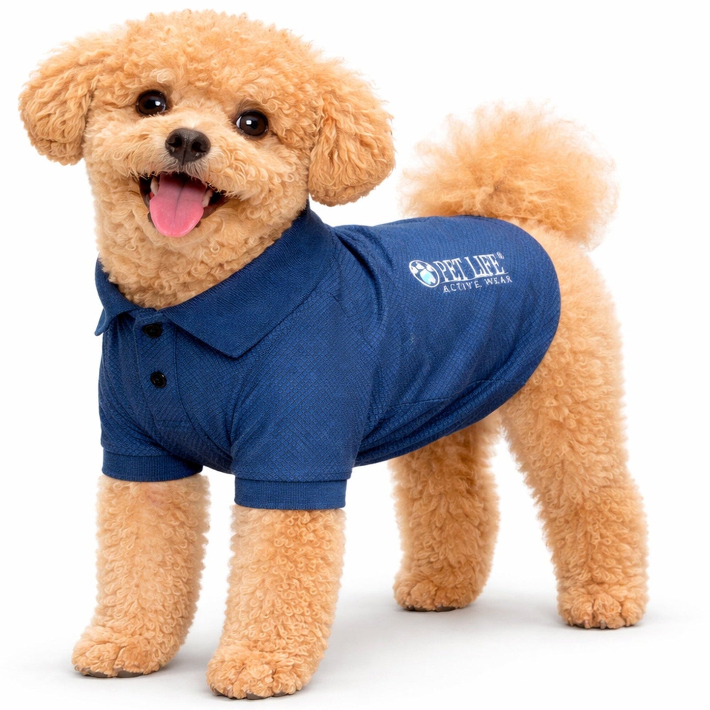 Pet Life ® Active 'Fur-Flex' Stretch and Quick-Dry Anti-Odor Fitness Yoga Dog Polo T-Shirt