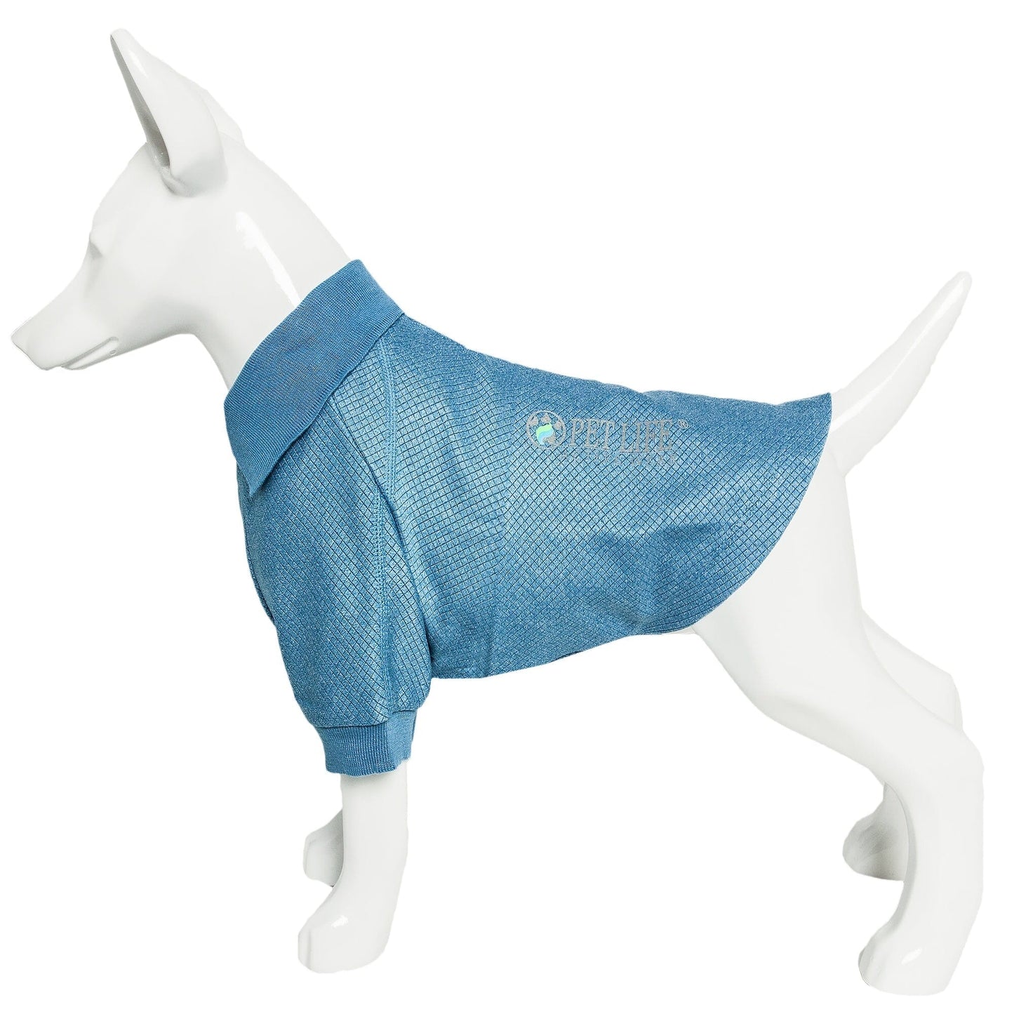 Pet Life ® Active 'Fur-Flex' Stretch and Quick-Dry Anti-Odor Fitness Yoga Dog Polo T-Shirt