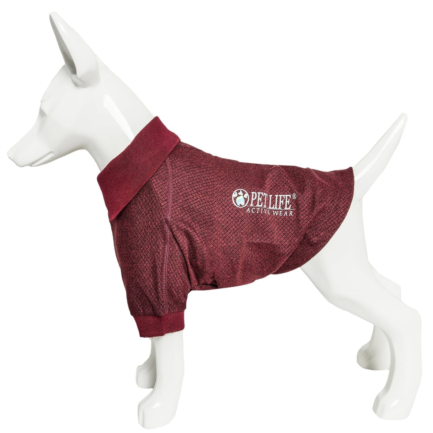 Pet Life ® Active 'Fur-Flex' Stretch and Quick-Dry Anti-Odor Fitness Yoga Dog Polo T-Shirt