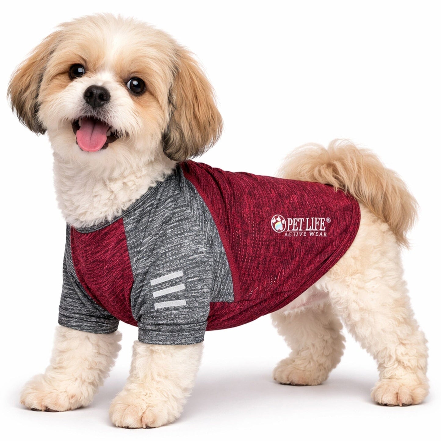 Pet Life ® Active 'Hybreed' 4-Way-Stretch Fitness Performance Dog T-Shirt
