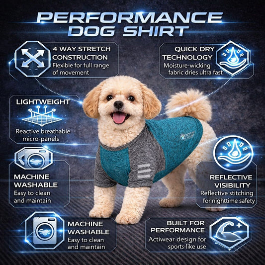 dog-fitness-t-shirt-4-way-stretch-permance-athletic-top-luxury-view-2 | Majestic Pet Kingdom