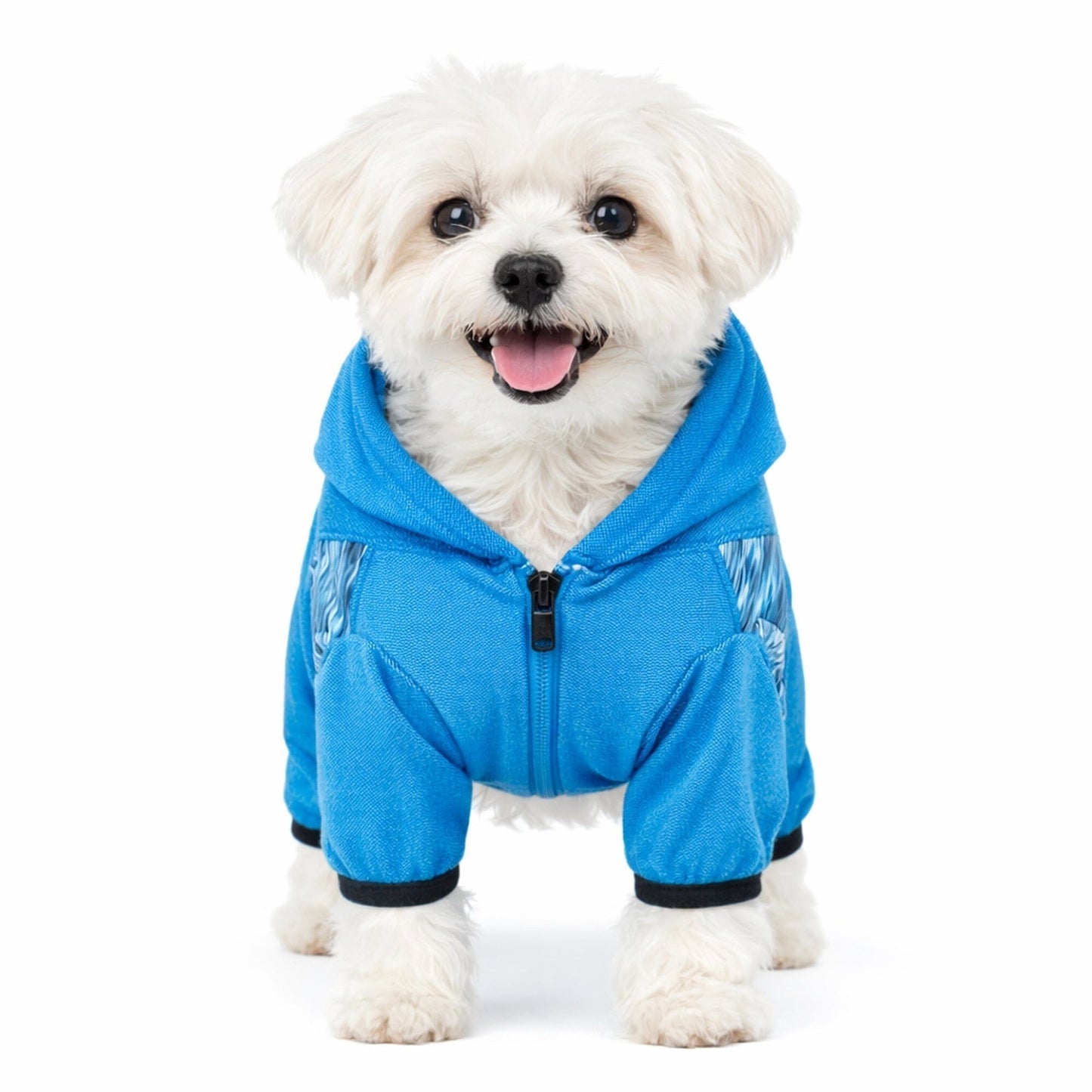 Pet Life ® Active 'Pawsterity' Mediumweight 4-Way-Stretch Yoga Fitness Dog Tracksuit Hoodie