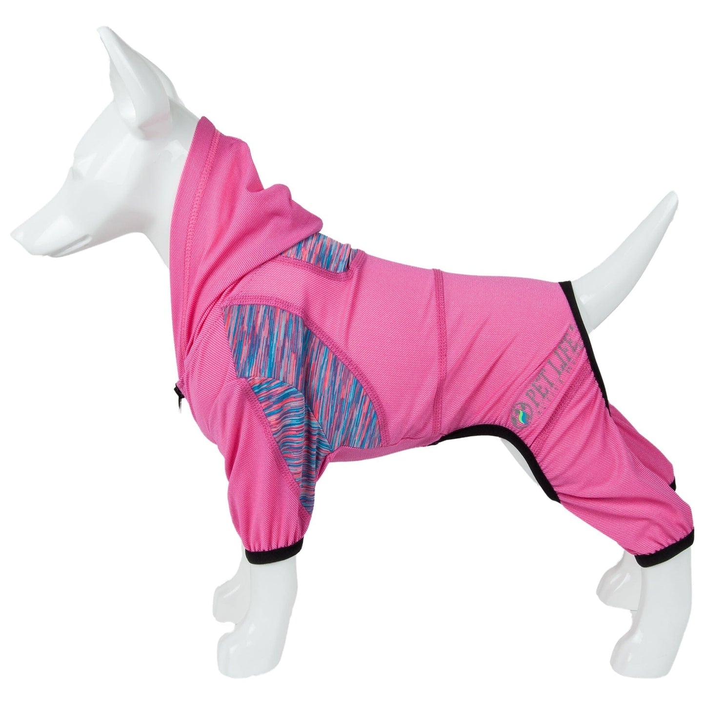 Pet Life ® Active 'Pawsterity' Mediumweight 4-Way-Stretch Yoga Fitness Dog Tracksuit Hoodie
