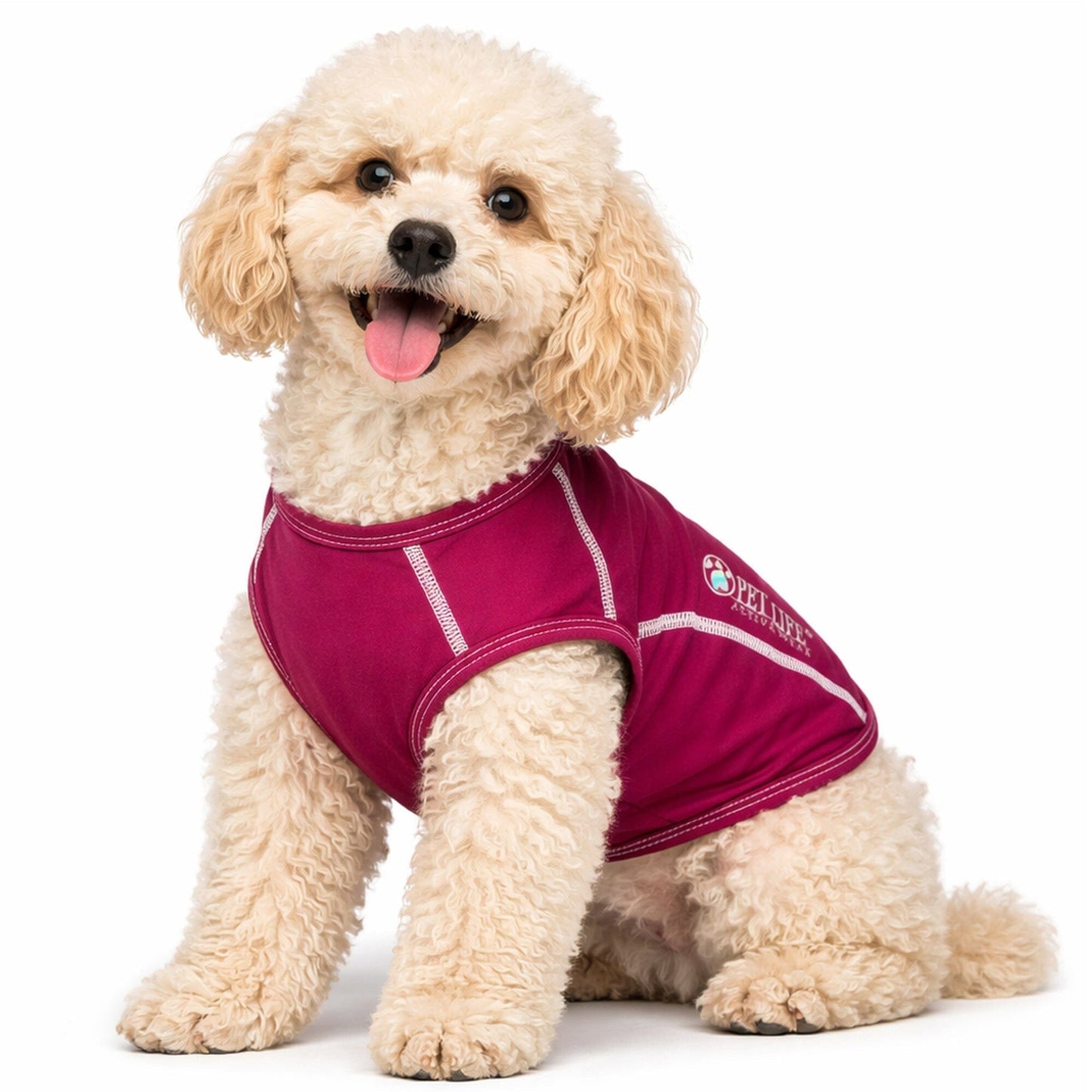 Pet Life ®  Active 'Racerbark' 4-Way-Stretch Yoga Fitness Dog T-Shirt Tank Top