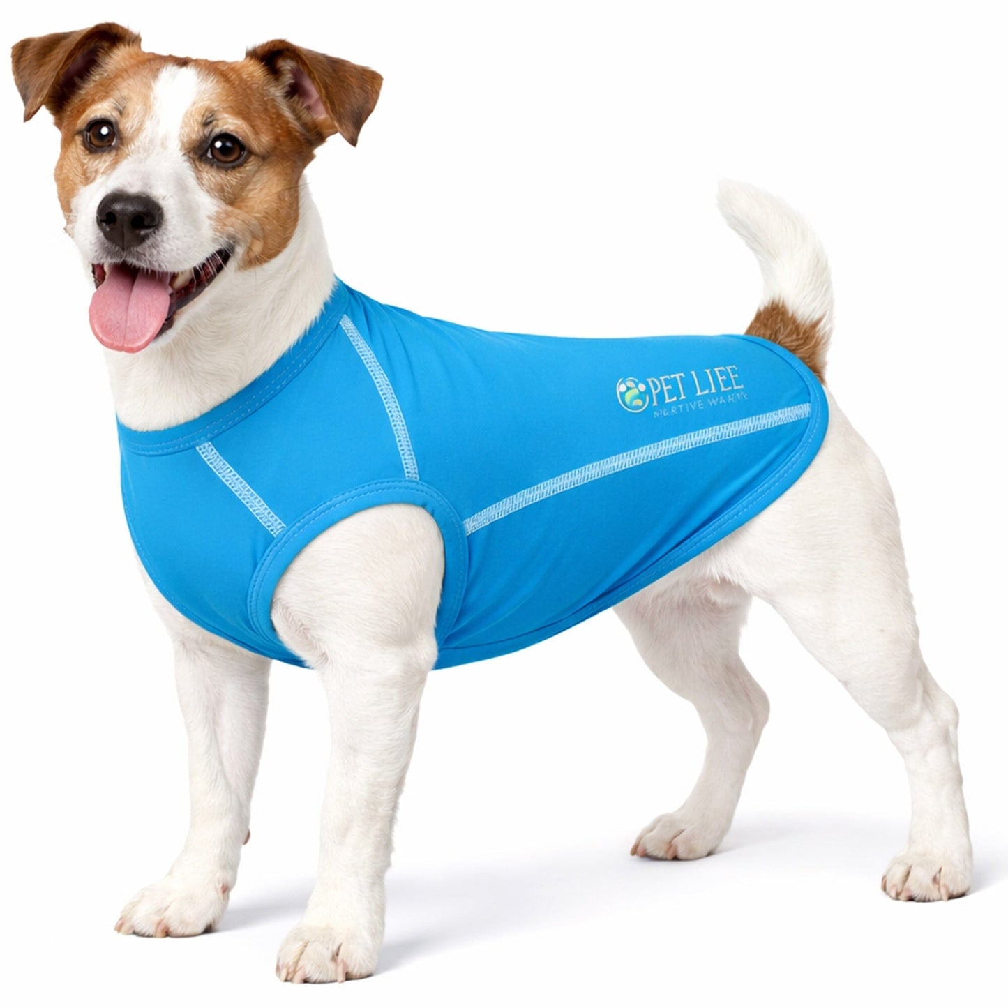 Pet Life ®  Active 'Racerbark' 4-Way-Stretch Yoga Fitness Dog T-Shirt Tank Top