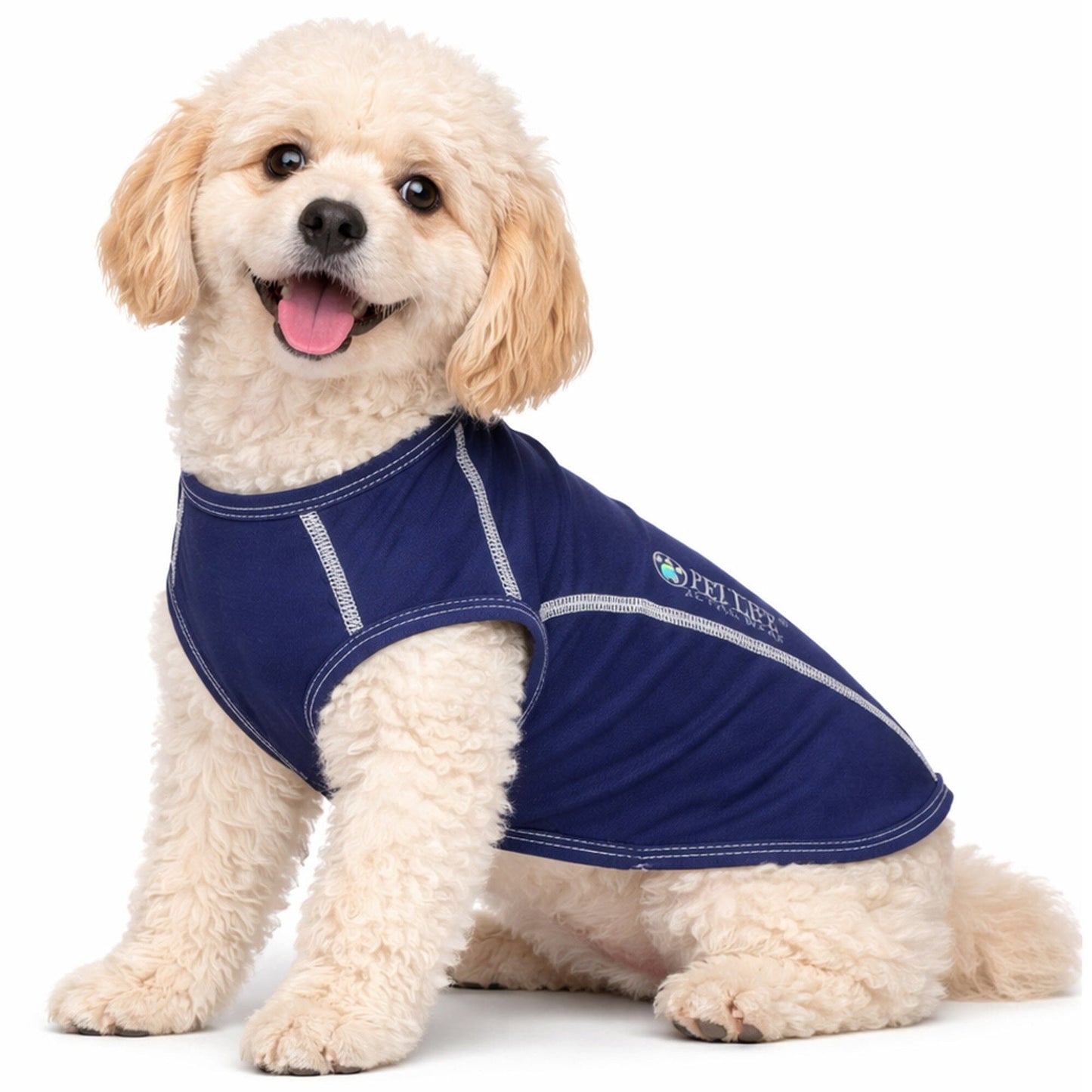 Pet Life ®  Active 'Racerbark' 4-Way-Stretch Yoga Fitness Dog T-Shirt Tank Top