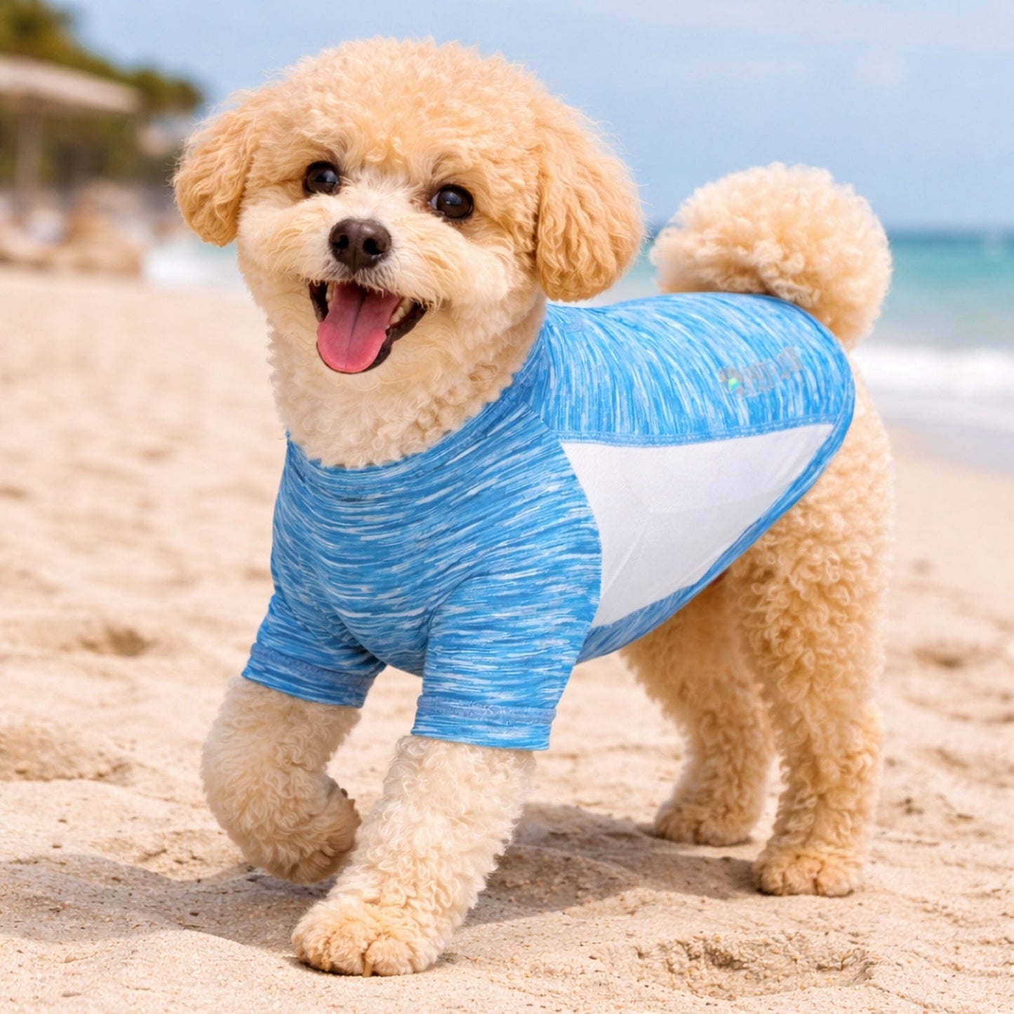 Pet Life ® Active 'Warf Speed' Heathered Ultra-Stretch Yoga Fitness Dog T-Shirt