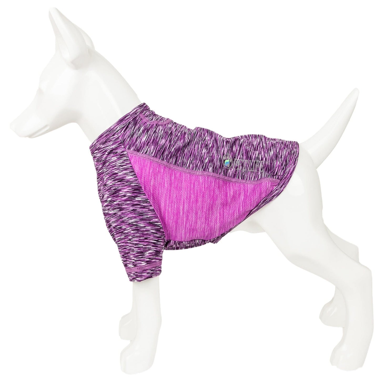 Pet Life ® Active 'Warf Speed' Heathered Ultra-Stretch Yoga Fitness Dog T-Shirt
