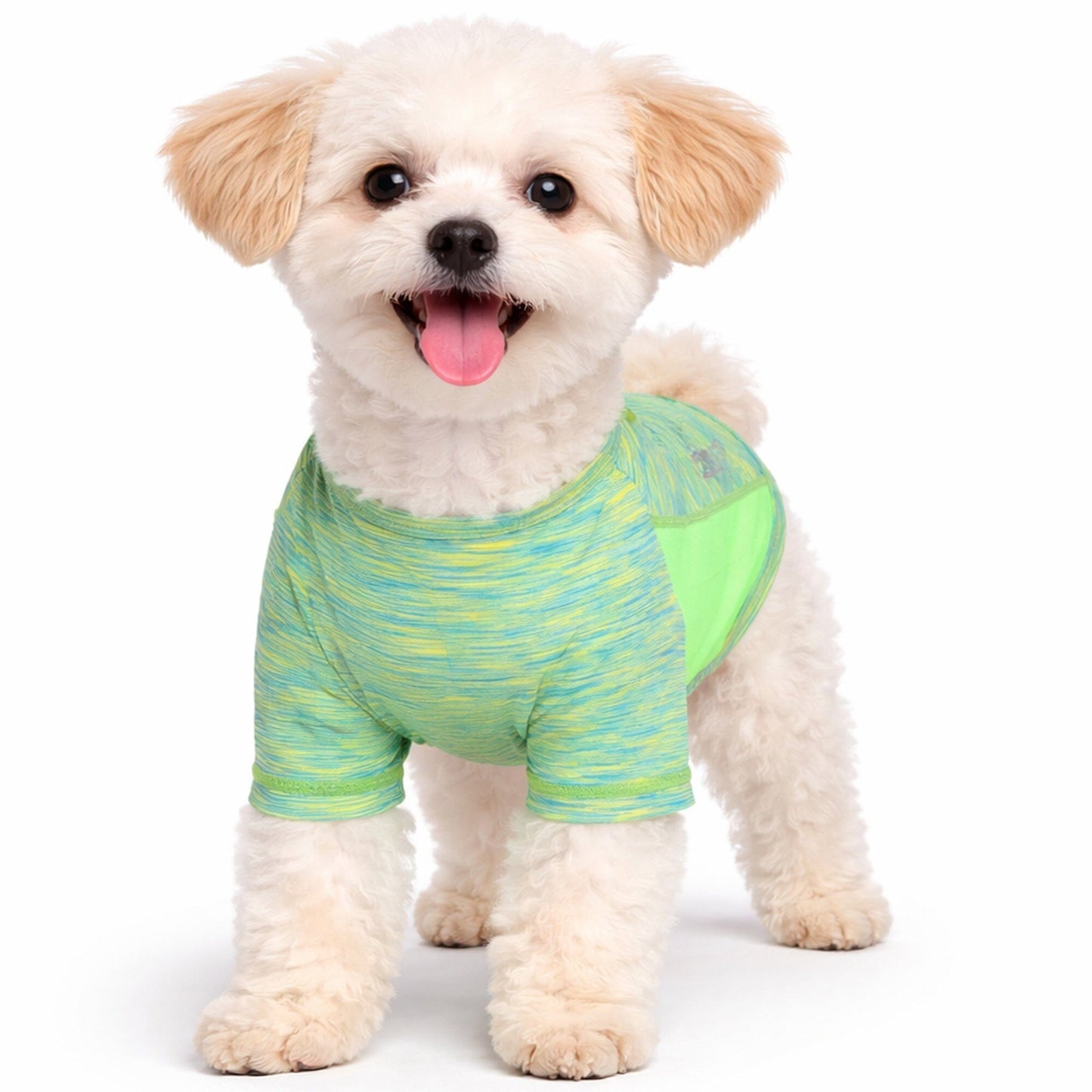 Pet Life ® Active 'Warf Speed' Heathered Ultra-Stretch Yoga Fitness Dog T-Shirt